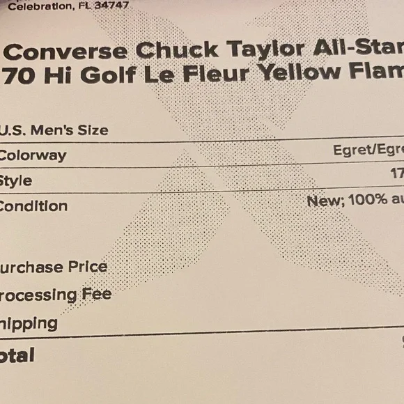 Converse Chuck Taylor Golf Le Fleur Yellow Flame - used - Picture 11 of 11